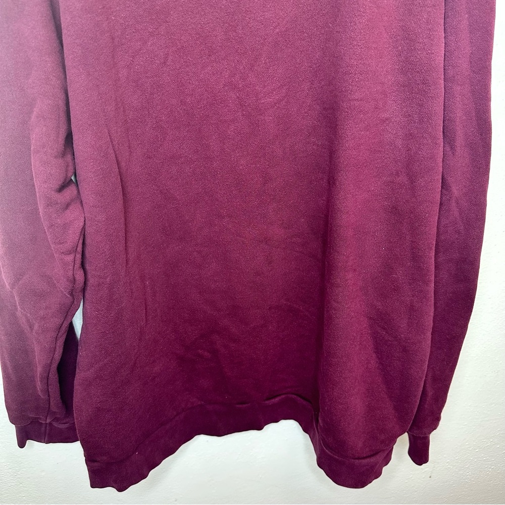 Adidas Burgundy White Logo Sweatshirt Size XLarge - Picture 8 of 9